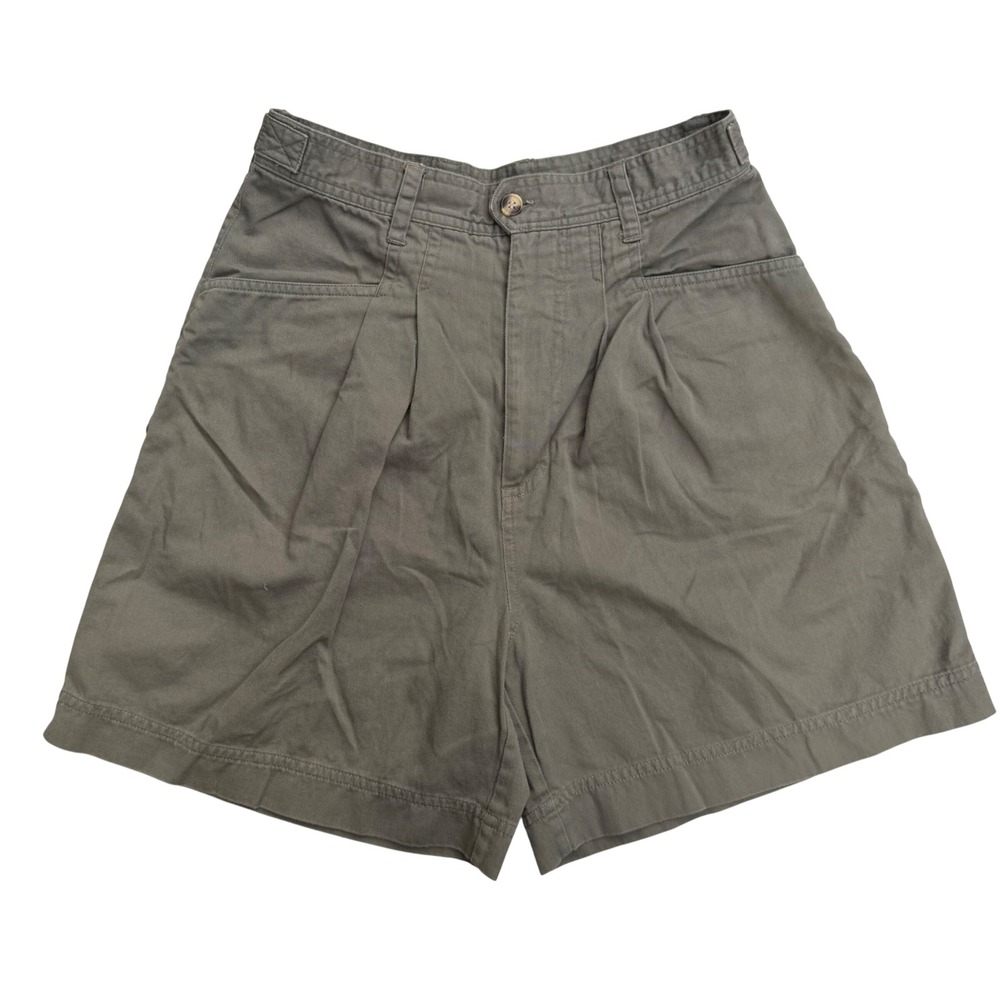 Vintage Jessica Sport Pleated High Waist Shorts Olive Green Gorpcore Utility 8
